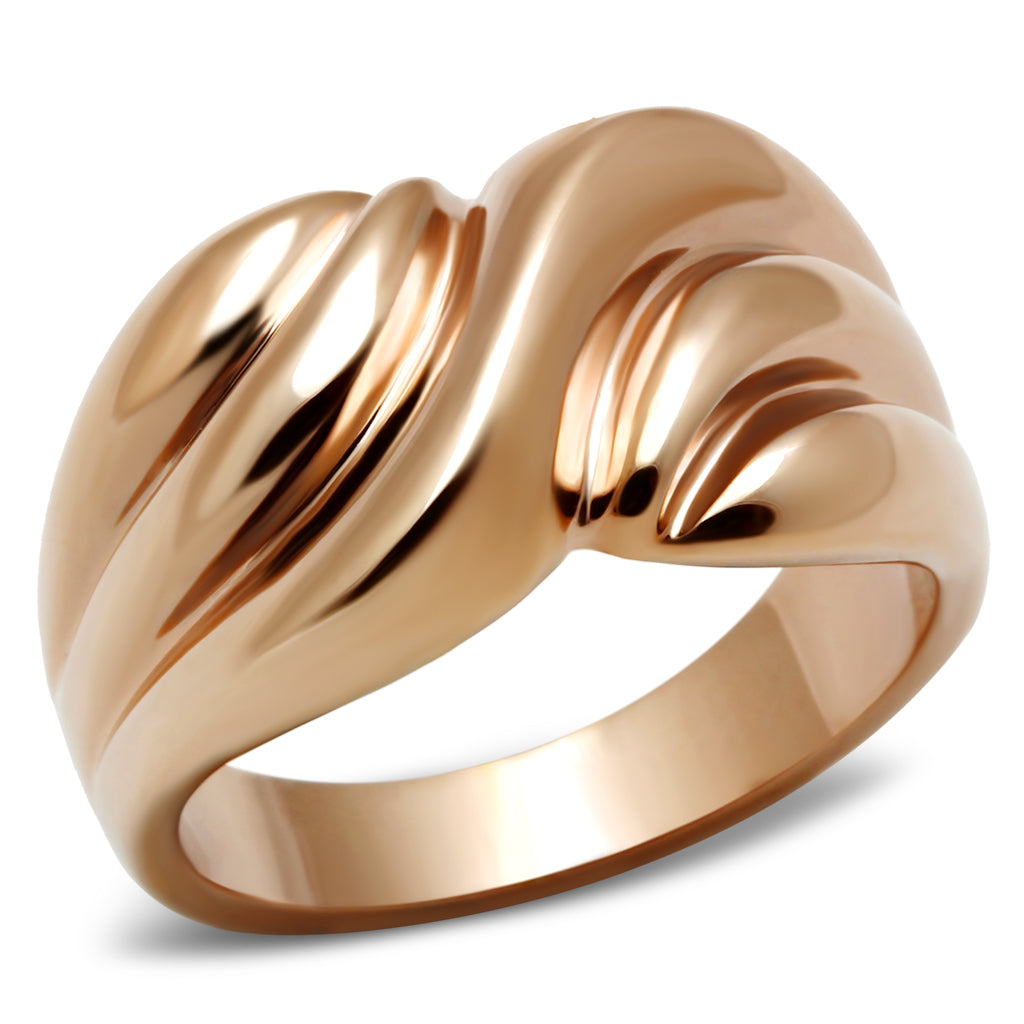 GL214 - Brass Ring IP Rose Gold(Ion Plating) Women No Stone No Stone