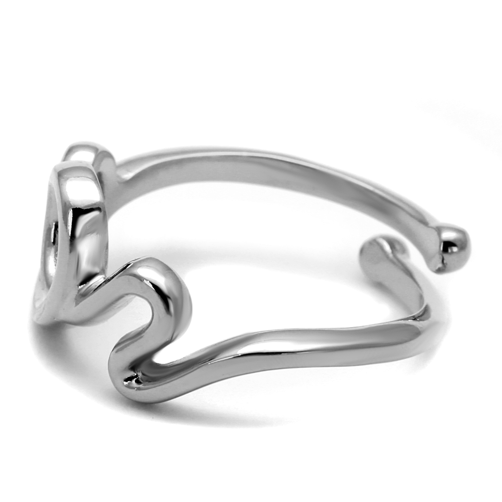 LO4001 - Brass Ring Rhodium Women No Stone No Stone