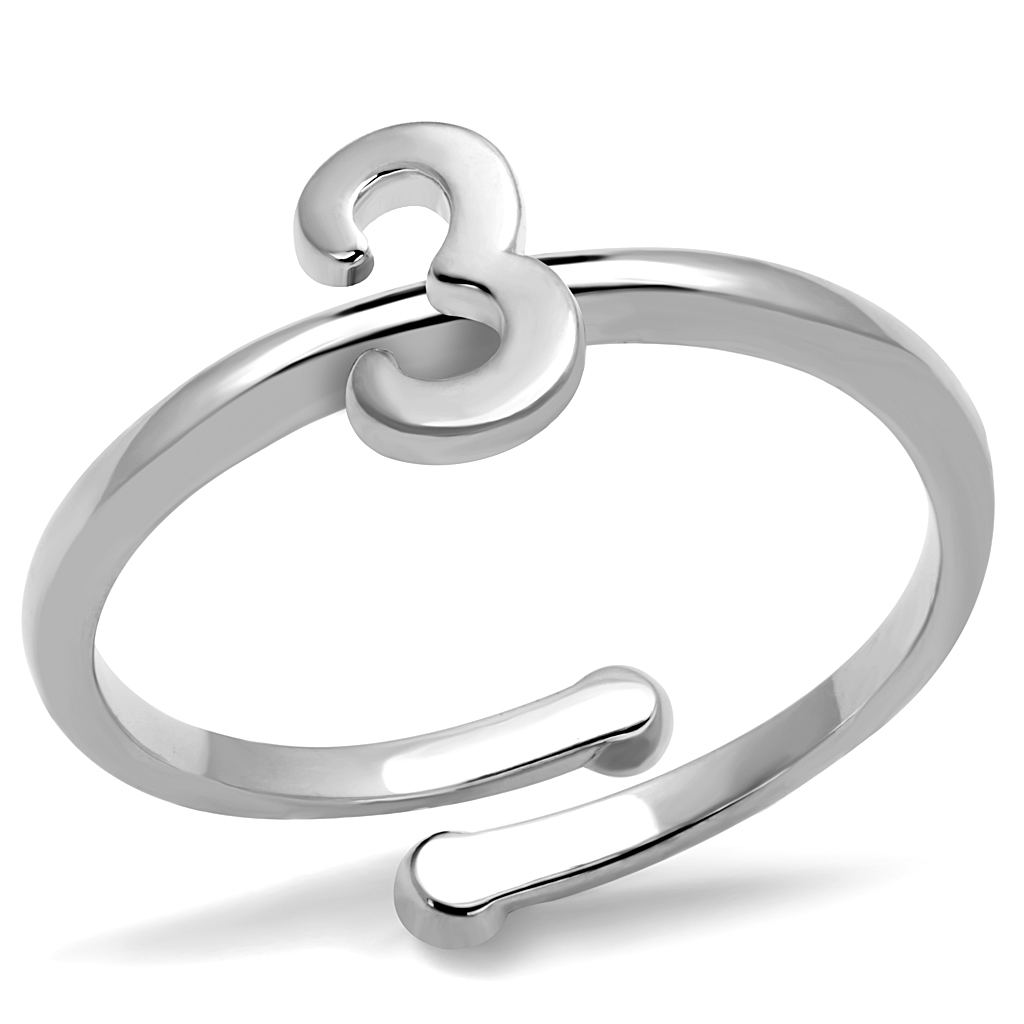 LO4021 - Brass Ring Rhodium Women No Stone No Stone