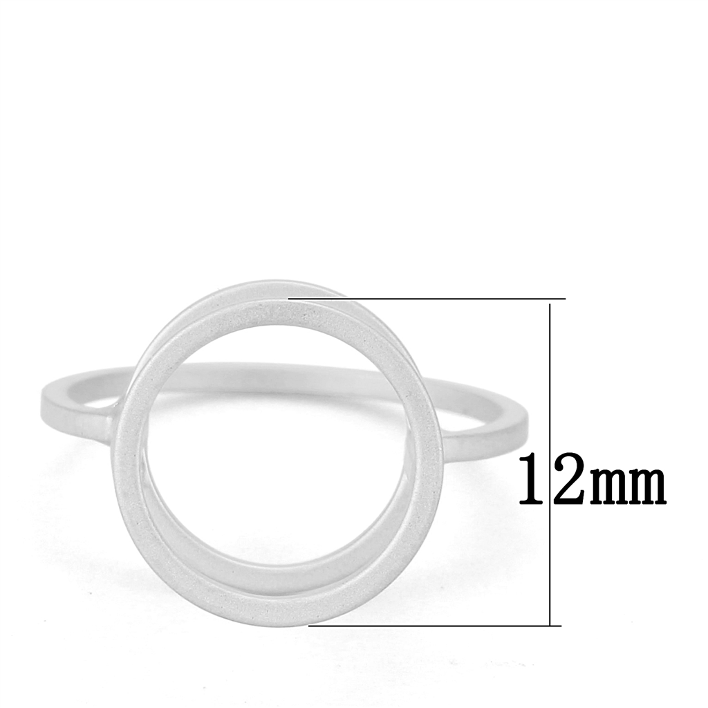 LO4250 - Brass Ring Matte Rhodium Women No Stone No Stone