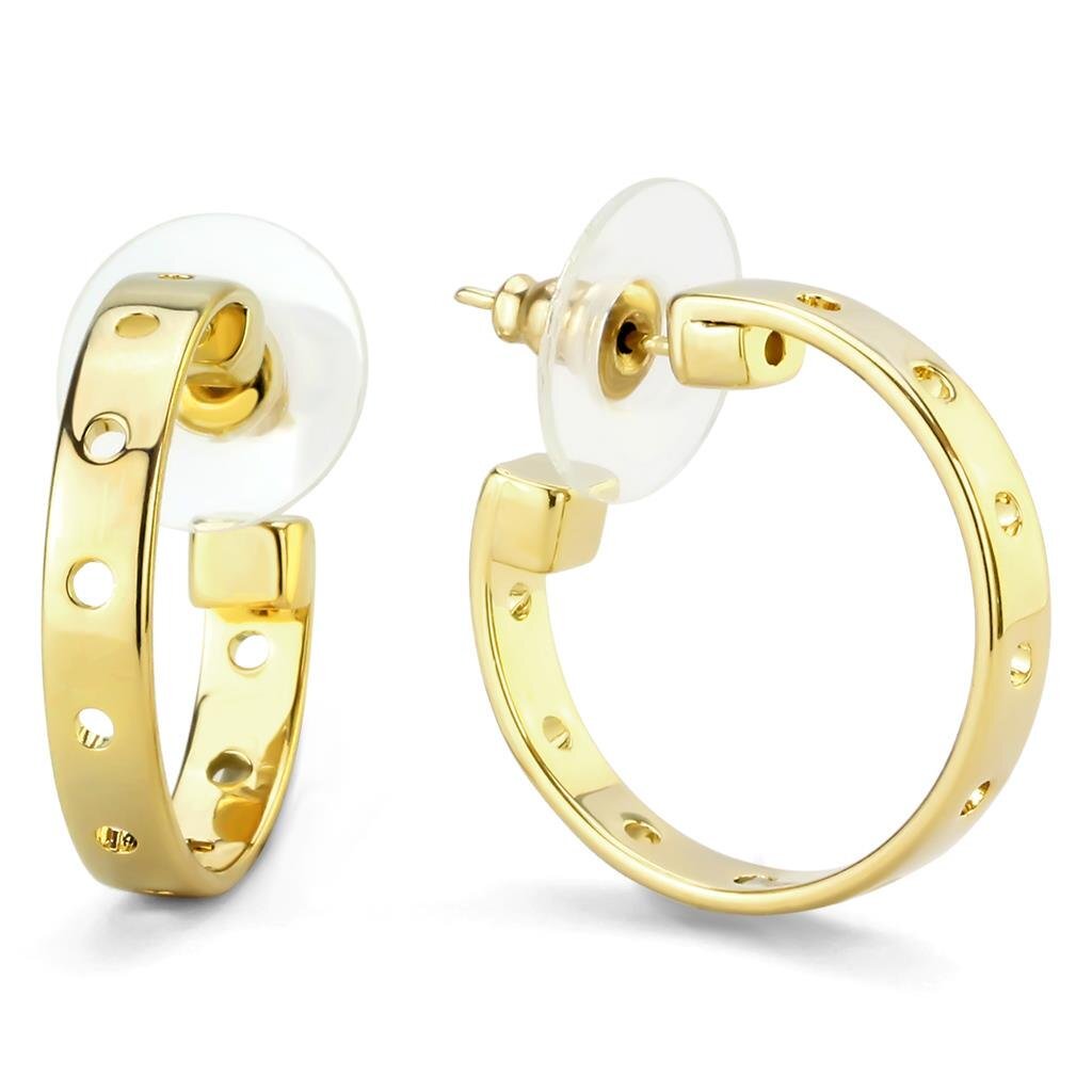 LO4681 - Brass Earrings Gold Women No Stone No Stone
