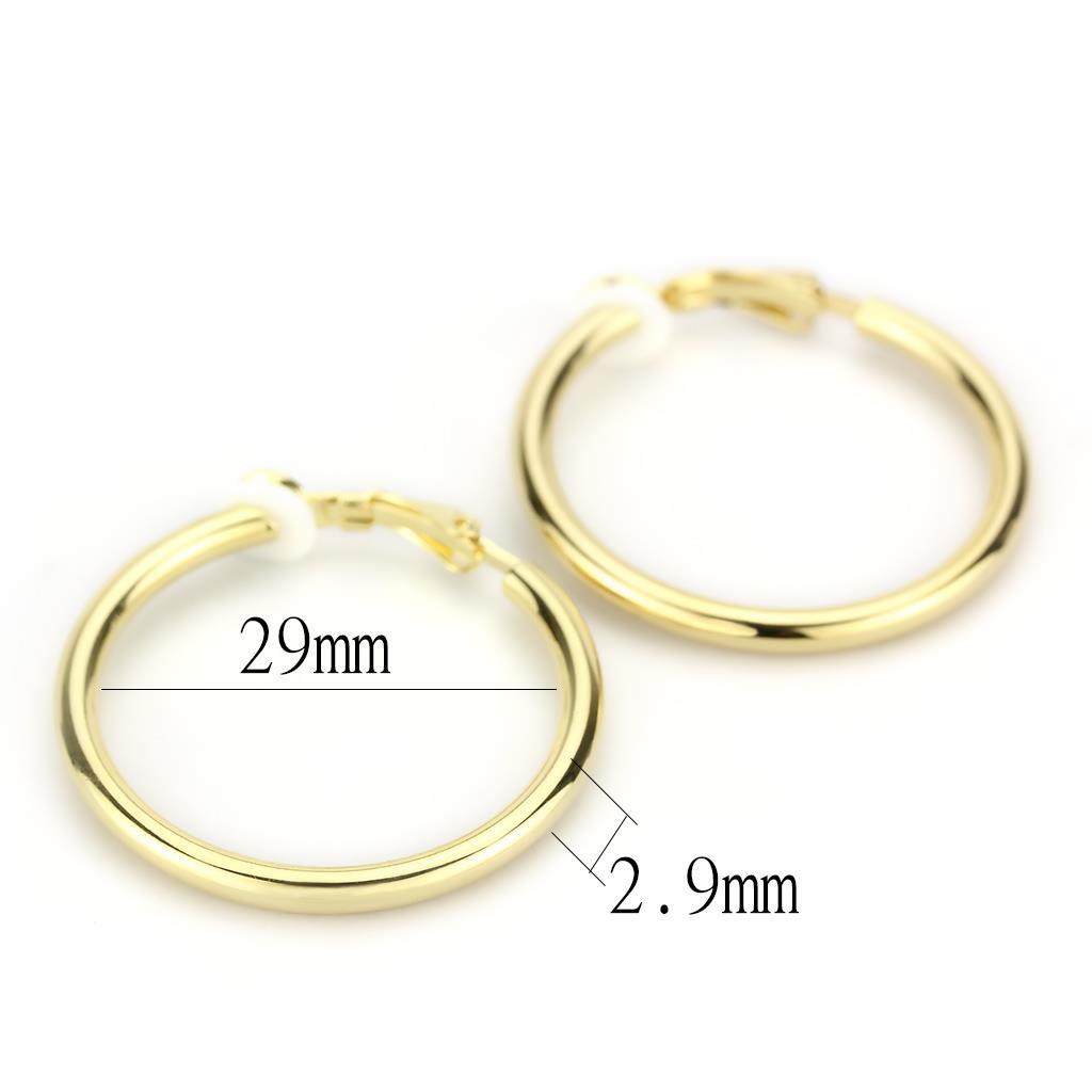 LO4682 - Brass Earrings Gold Women No Stone No Stone
