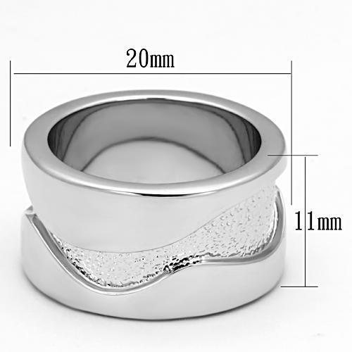 LOA853 - Brass Ring Rhodium Women No Stone No Stone