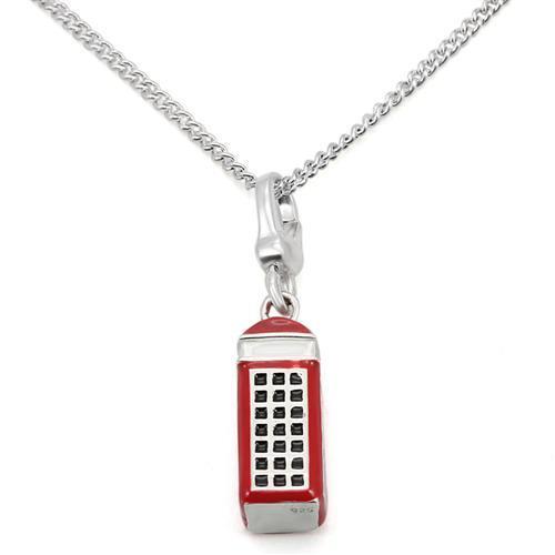 LOS440 - 925 Sterling Silver Chain Pendant Silver Women No Stone No Stone
