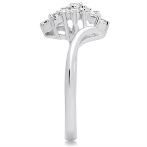 SS054 - 925 Sterling Silver Ring Silver Women AAA Grade CZ Clear