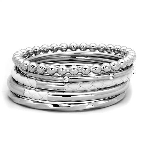 TK1937 - Stainless Steel Bangle High polished (no plating) Women No Stone No Stone