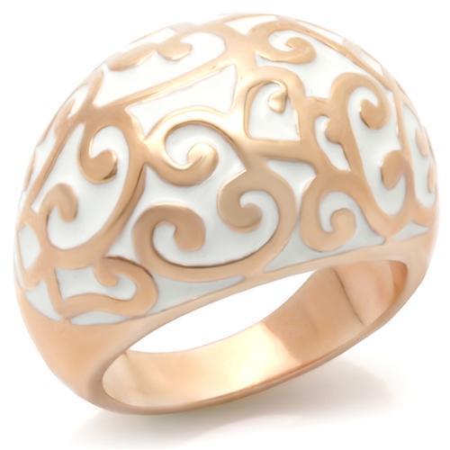 0W210 - Brass Ring Rose Gold Women No Stone No Stone