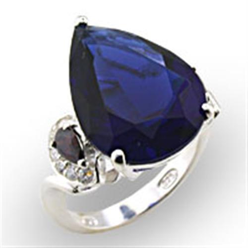 32923 - 925 Sterling Silver Ring High-Polished Women Synthetic Montana