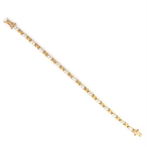 36713 - Brass Bracelet Gold Women AAA Grade CZ Clear