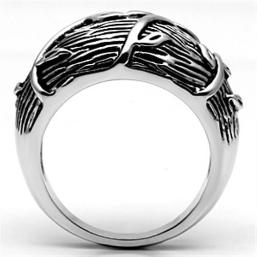 3W064 - Brass Ring Rhodium Women No Stone No Stone