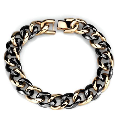 3W1002 - Stainless Steel Bracelet IP Rose Gold(Ion Plating) Women Ceramic Jet