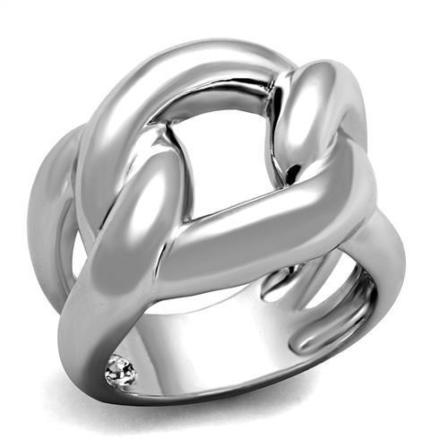 3W1074 - Brass Ring Rhodium Women No Stone No Stone