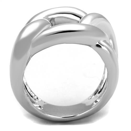 3W1074 - Brass Ring Rhodium Women No Stone No Stone