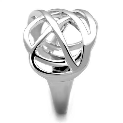 3W1075 - Brass Ring Rhodium Women No Stone No Stone