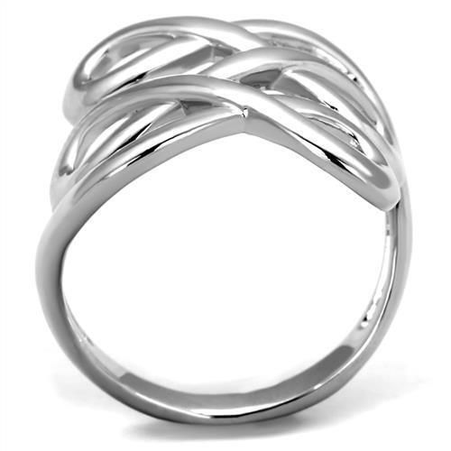 3W1076 - Brass Ring Rhodium Women No Stone No Stone