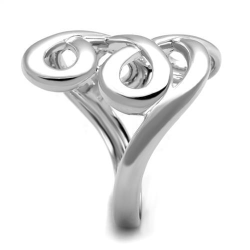 3W1076 - Brass Ring Rhodium Women No Stone No Stone