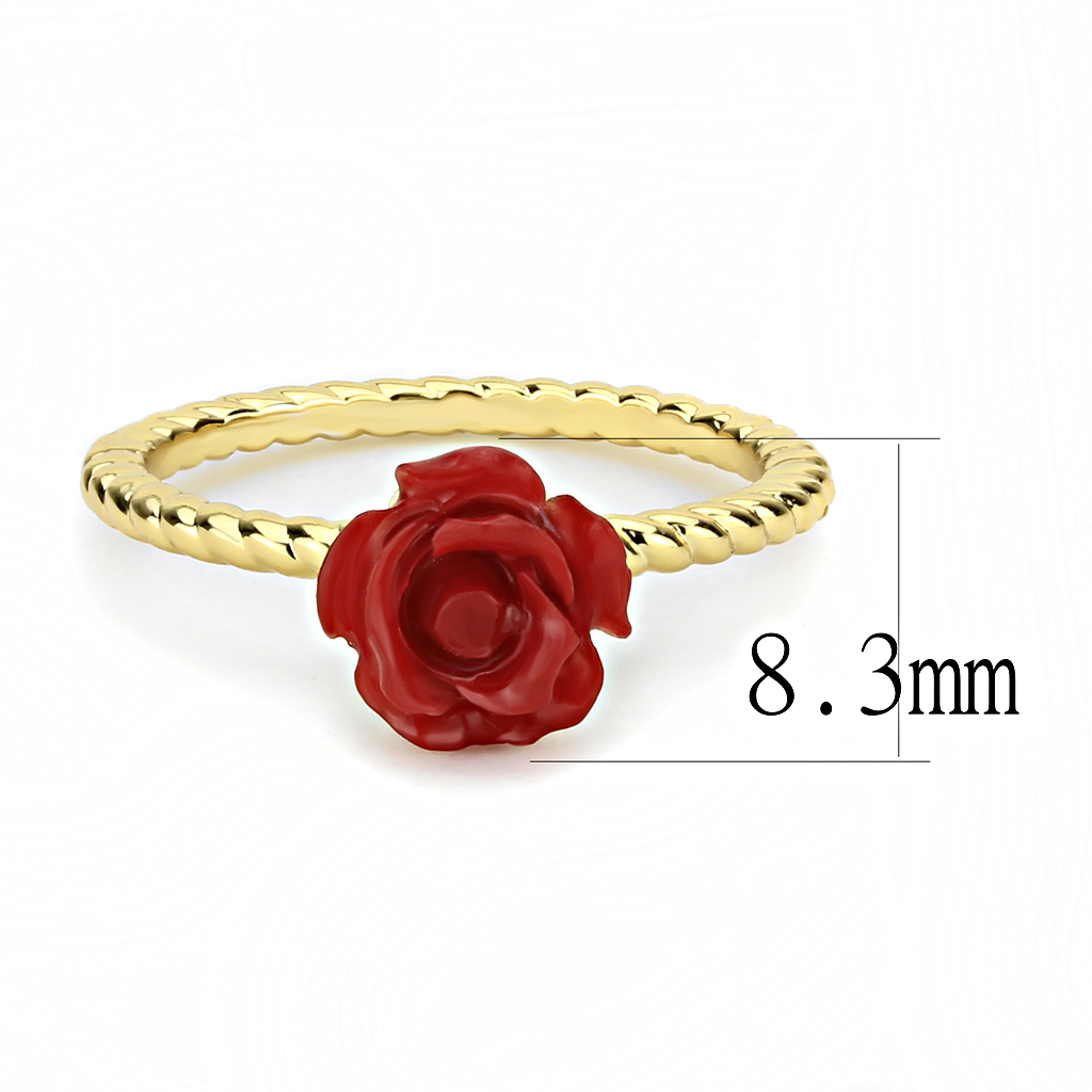 3W1498 - Brass Ring Gold Women Synthetic Siam