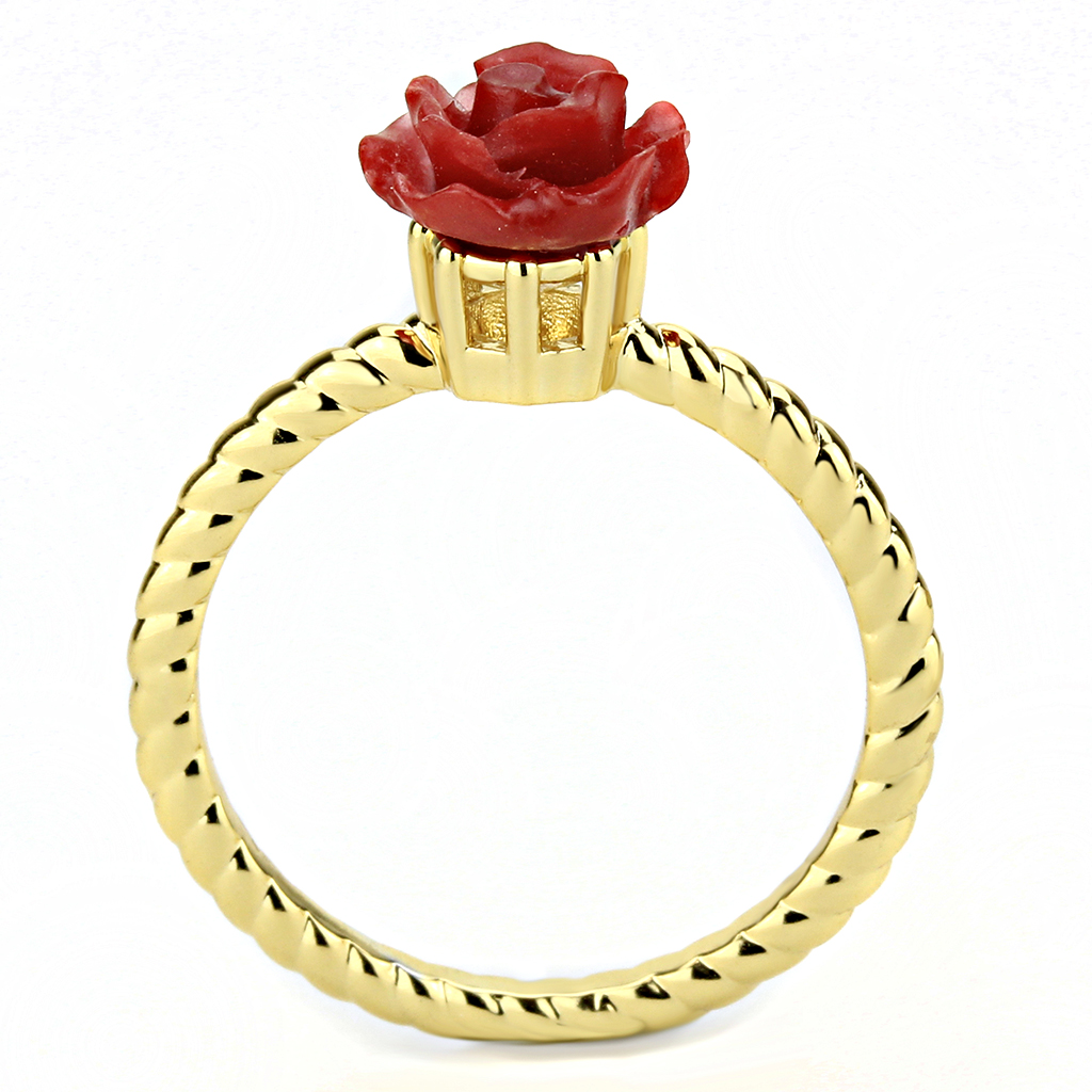 3W1498 - Brass Ring Gold Women Synthetic Siam