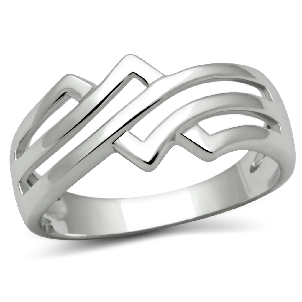 3W163 - Brass Ring Rhodium Women No Stone No Stone