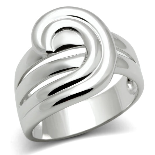 3W165 - Brass Ring Rhodium Women No Stone No Stone