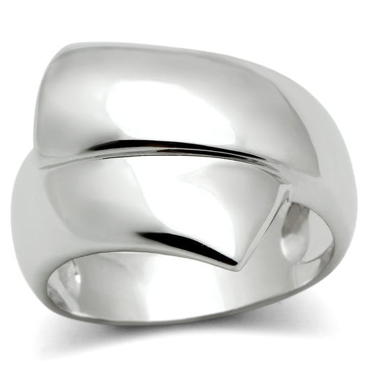 3W167 - Brass Ring Rhodium Women No Stone No Stone