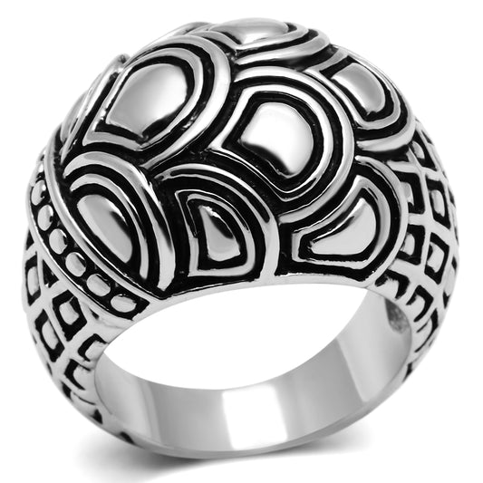 3W242 - Brass Ring Rhodium Women No Stone No Stone