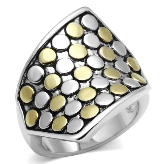 3W249 - Brass Ring Reverse Two-Tone Women No Stone No Stone