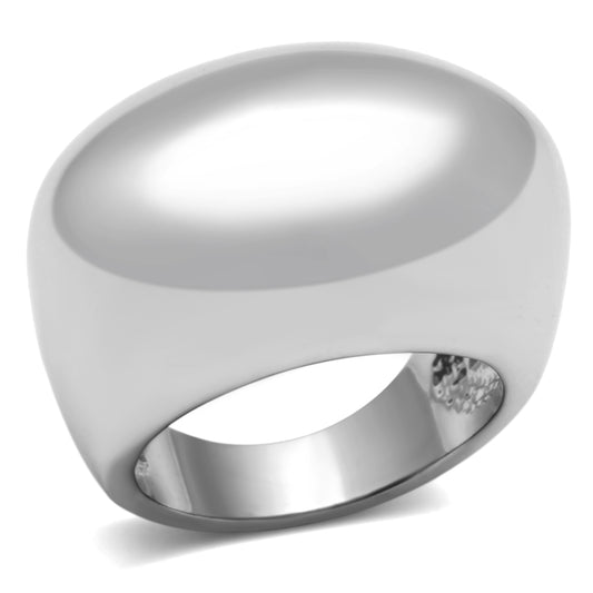 3W281 - Brass Ring Rhodium Women No Stone No Stone