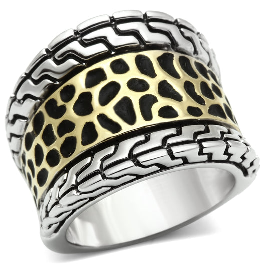 3W296 - Brass Ring Reverse Two-Tone Women No Stone No Stone