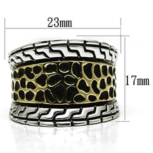 3W296 - Brass Ring Reverse Two-Tone Women No Stone No Stone