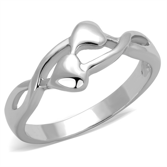 3W859 - Brass Ring Rhodium Women No Stone No Stone