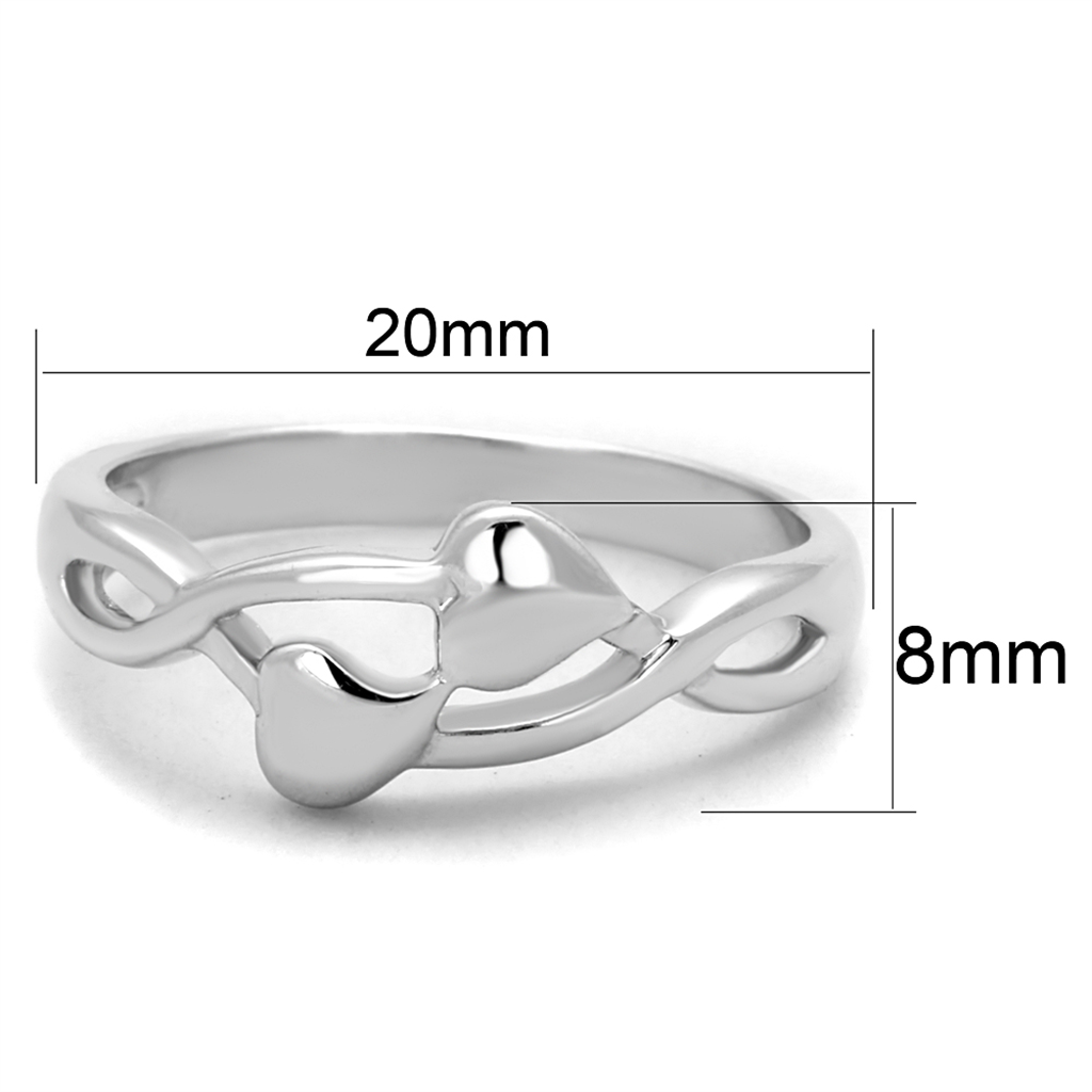 3W859 - Brass Ring Rhodium Women No Stone No Stone