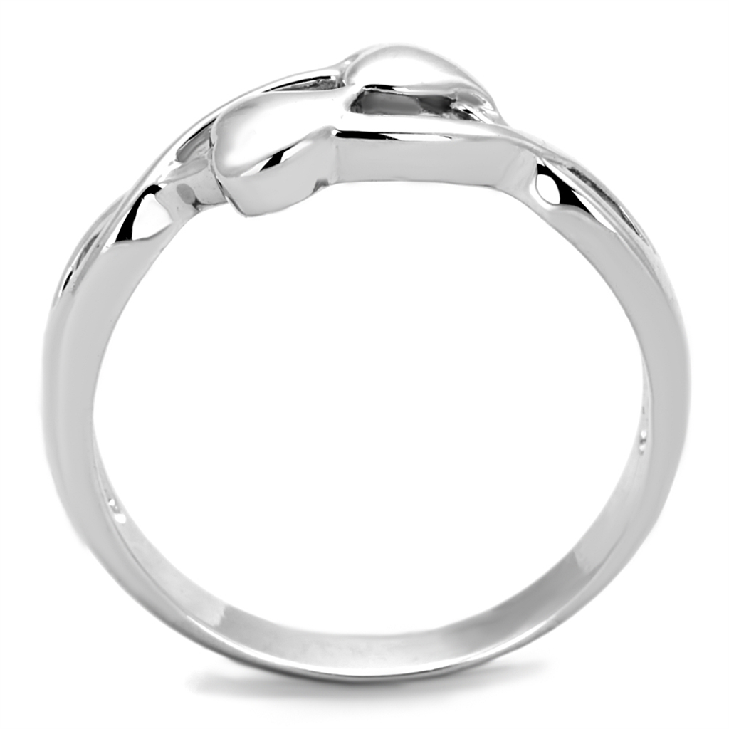 3W859 - Brass Ring Rhodium Women No Stone No Stone