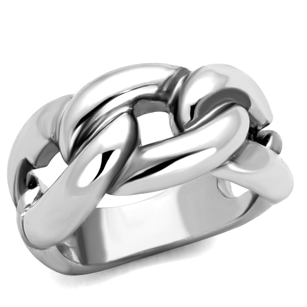 3W874 - Brass Ring Rhodium Women No Stone No Stone