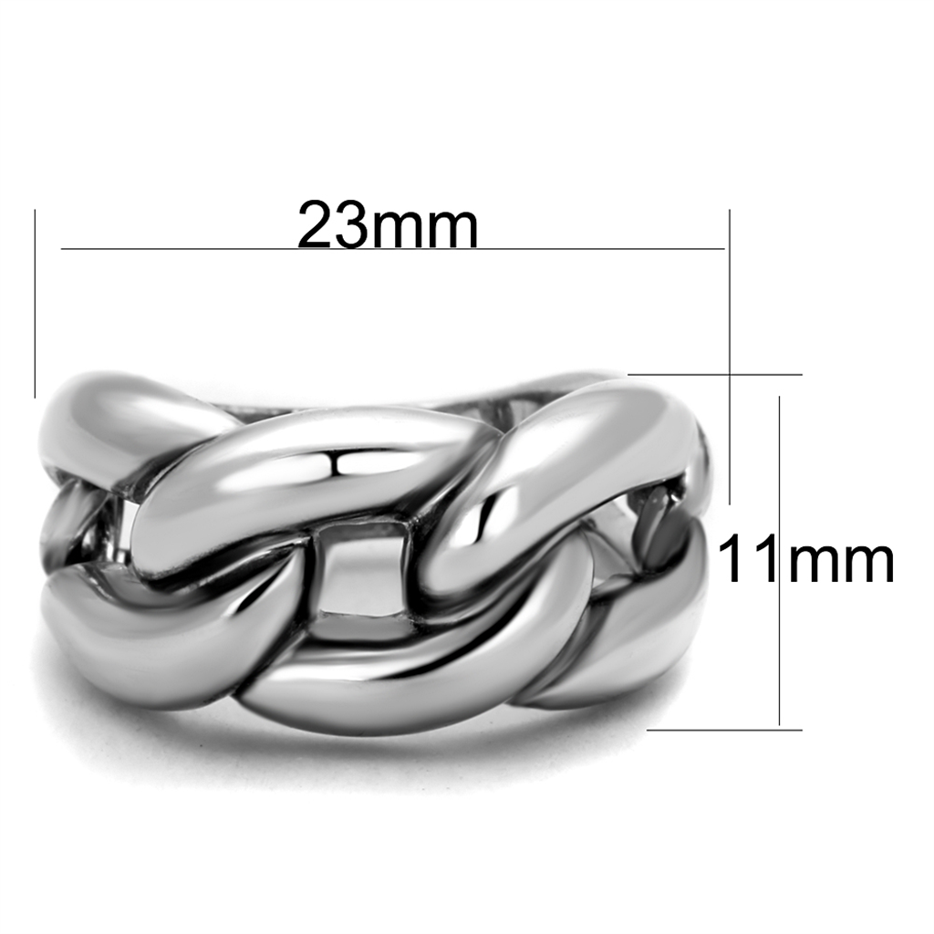 3W874 - Brass Ring Rhodium Women No Stone No Stone