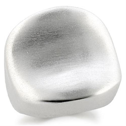 9W178 - Brass Ring Rhodium Women No Stone No Stone