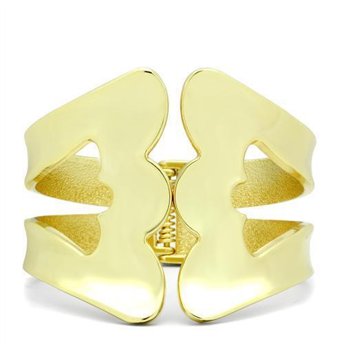 LO2123 - White Metal Bangle Flash Gold Women No Stone No Stone