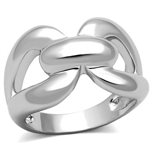 LO2962 - Brass Ring Rhodium Women No Stone No Stone