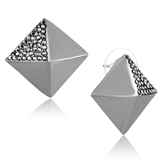 LO3283 - Brass Earrings Ruthenium Women Top Grade Crystal Hematite