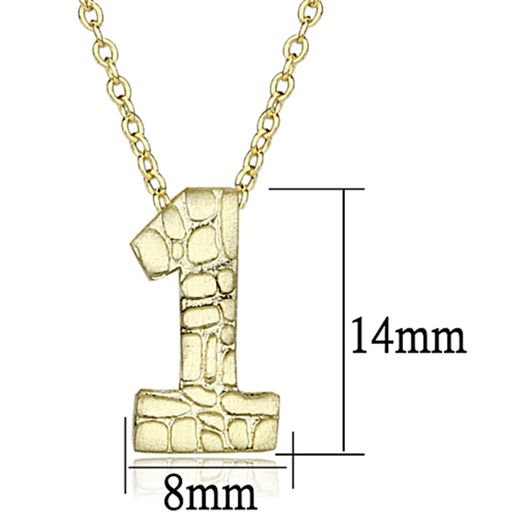 LO3460 - Brass Chain Pendant Flash Gold Women Top Grade Crystal Clear
