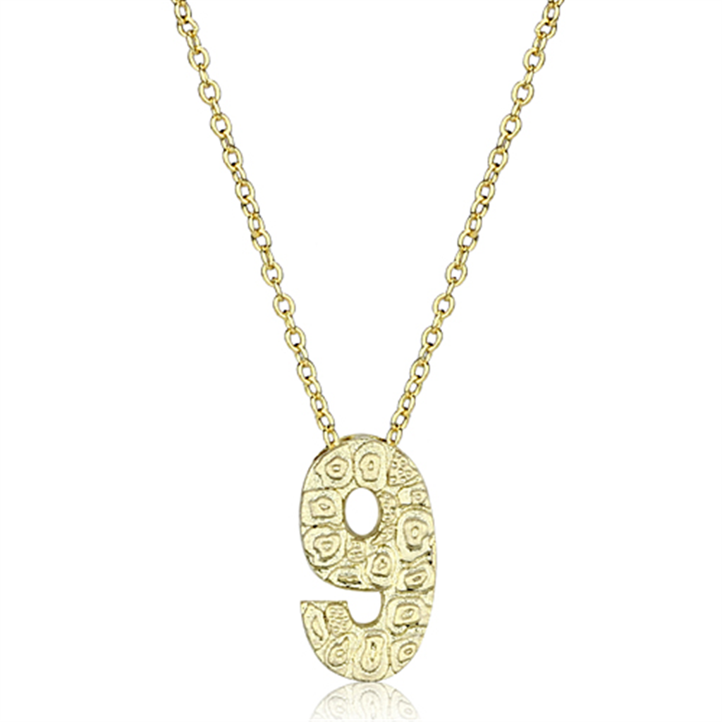 LO3465 - Brass Chain Pendant Flash Gold Women Top Grade Crystal Clear