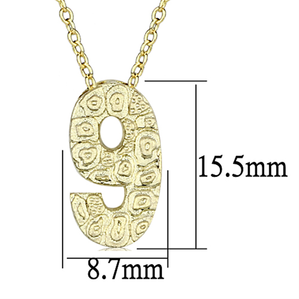 LO3465 - Brass Chain Pendant Flash Gold Women Top Grade Crystal Clear