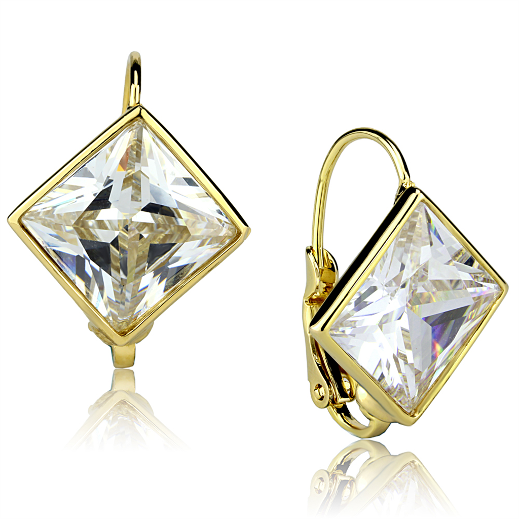 LO3867 - Brass Earrings Gold Women AAA Grade CZ Clear