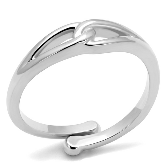 LO3992 - Brass Ring Rhodium Women No Stone No Stone