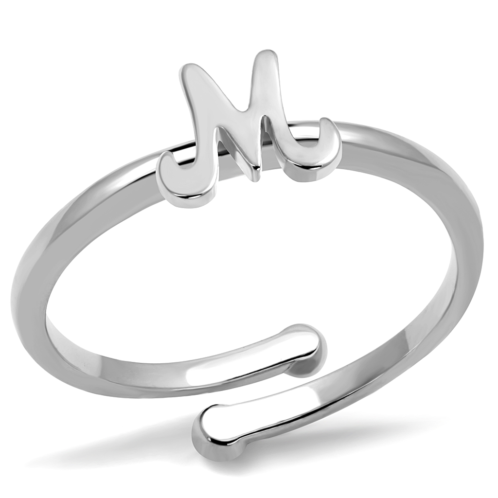 LO3993 - Brass Ring Rhodium Women No Stone No Stone