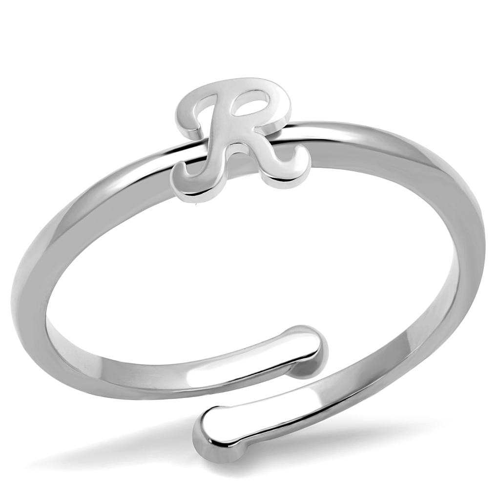 LO3995 - Brass Ring Rhodium Women No Stone No Stone