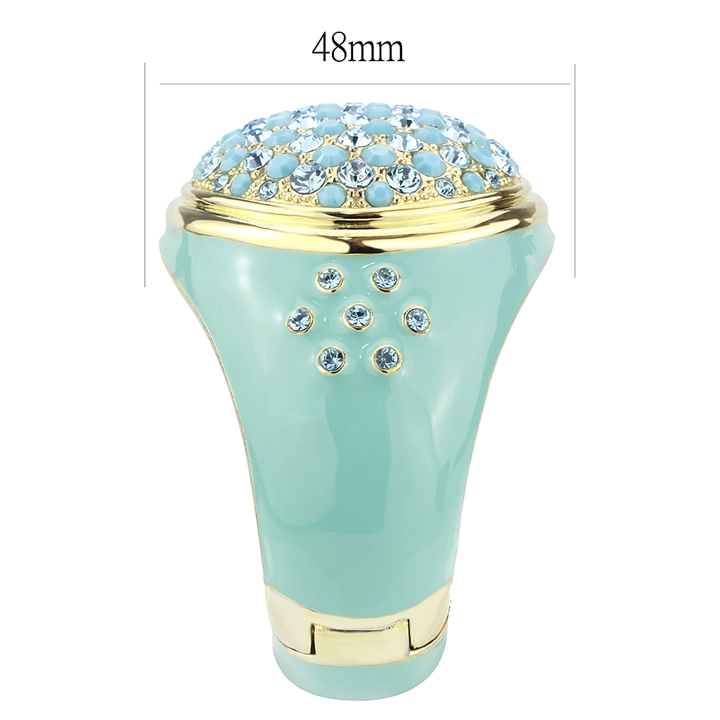 LO4350 - Brass Bangle Gold Women Top Grade Crystal Multi Color