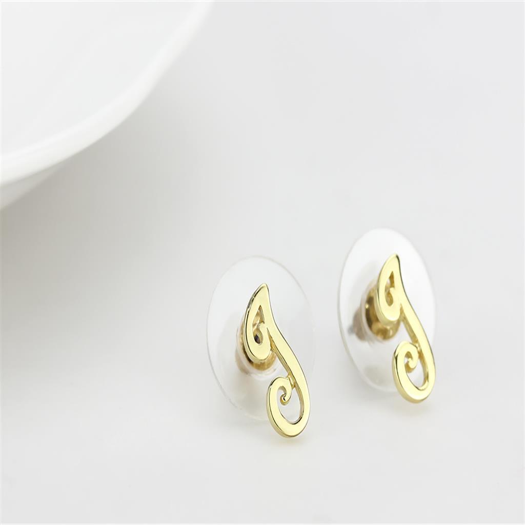 LO4668 - Brass Earrings Flash Gold Women No Stone No Stone