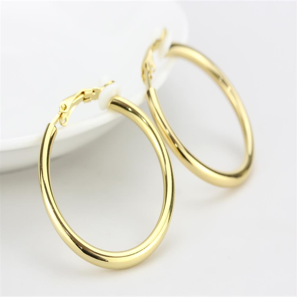 LO4682 - Brass Earrings Gold Women No Stone No Stone
