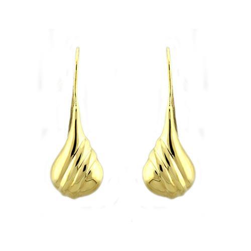 LOAS1335 - 925 Sterling Silver Earrings Gold Women No Stone No Stone